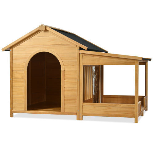 Large Wooden Dog House With Porch - Get It for Your Pets - Pet Store