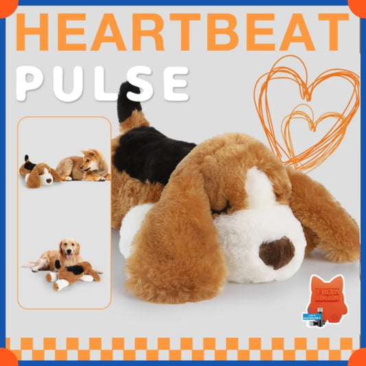 16 Christmas Puppy Heartbeat Toys, Plush Dog Toys with Heartbeat, Dog Birthday Gifts, Rich Dog Puzzle Toys, Behavior Training