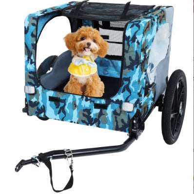 Utdoor Heavy Duty Collapsible Pet Bike Trailer With 16-Inch All Terrain Wheels & Universal Hitch Foldable Dog Cargo Carrier Cart For Bicycles - Get It for Your Pets - Pet Store