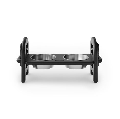 White Adjustable Pet Bowl Travel Ready HDPE Durable Poly Lumber Recycled - Get It for Your Pets - Pet Store