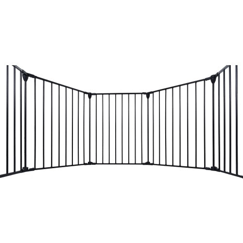 150 Adjustable Safety Gate 6 Panels Play Yard Metal Doorways Fireplace Fence Christmas Tree Fence Gate For House Stairs Gate Prohibited Area Fence - Get It for Your Pets - Pet Store