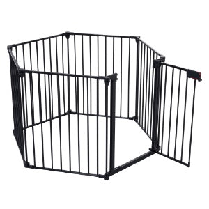 150 Adjustable Safety Gate 6 Panels Play Yard Metal Doorways Fireplace Fence Christmas Tree Fence Gate For House Stairs Gate Prohibited Area Fence - Get It for Your Pets - Pet Store