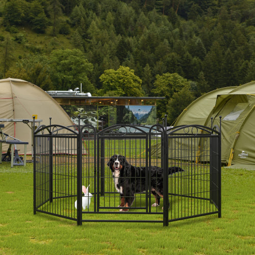 32 Inch 8 Panel Metal Dog Fence Pet Outdoor Playpen - Get It for Your Pets - Pet Store
