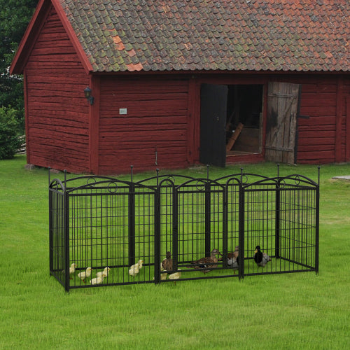 32 Inch 8 Panel Metal Dog Fence Pet Outdoor Playpen - Get It for Your Pets - Pet Store