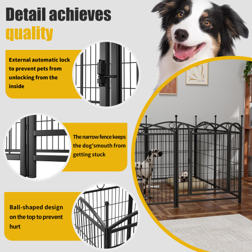 32 Inch 8 Panel Metal Dog Fence Pet Outdoor Playpen - Get It for Your Pets - Pet Store