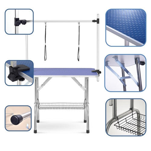 36 Inch Folding Dog Pet Grooming Table Heavy Duty Stainless Steel Pet Dog Cat Grooming Table - Get It for Your Pets - Pet Store