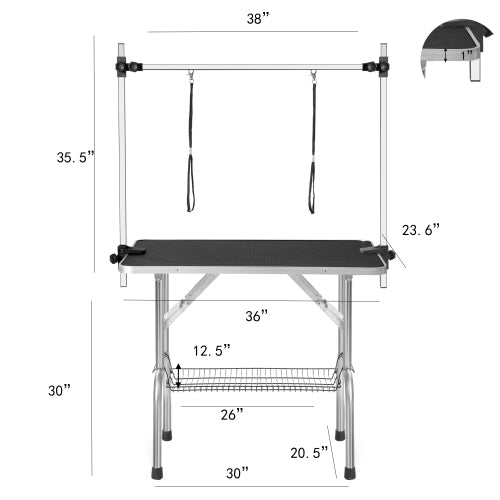 36 Inch Professional Dog Pet Grooming Table Adjustable Heavy Duty Portable - Get It for Your Pets - Pet Store