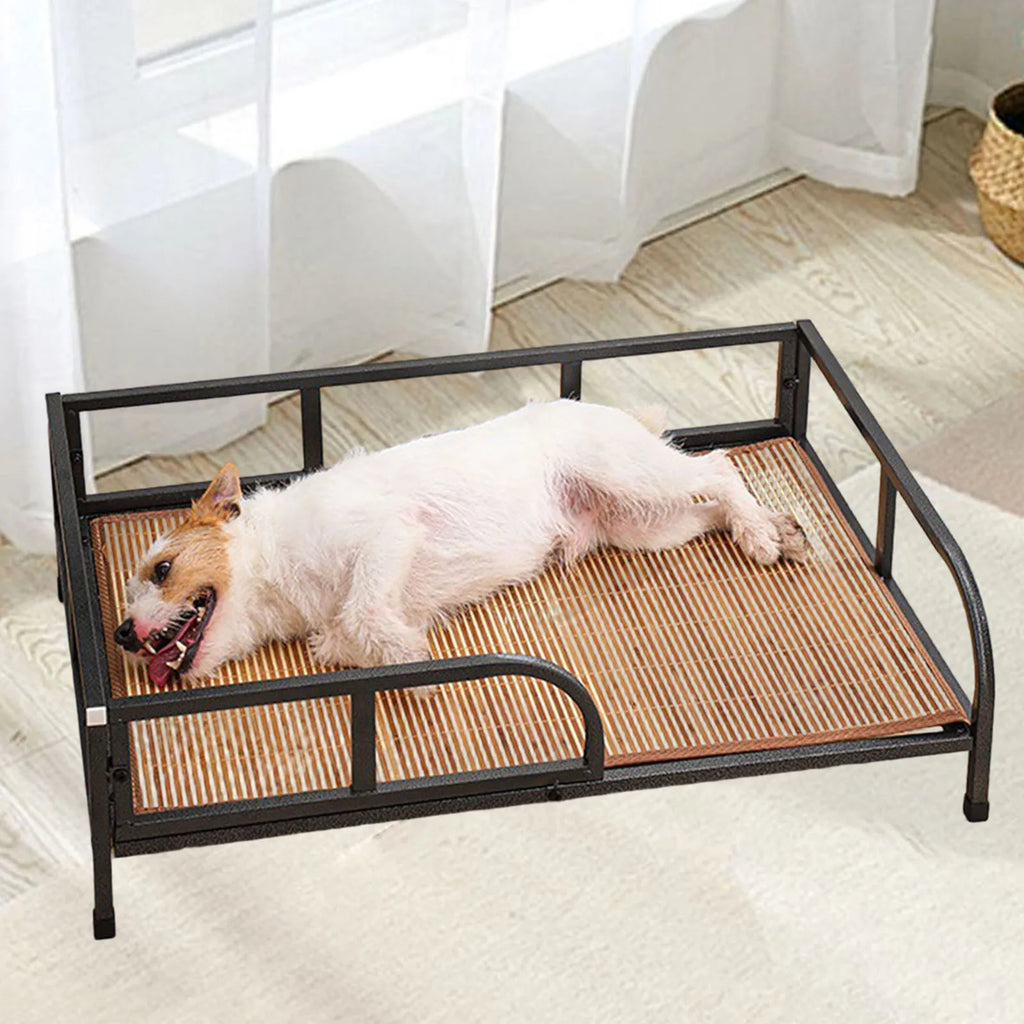 Dog Bed with Rails Comfortable Breathable Medium Dogs Floor Standing Pet Bed Elevated Pet Bed Small Medium Dog Indoor Cats