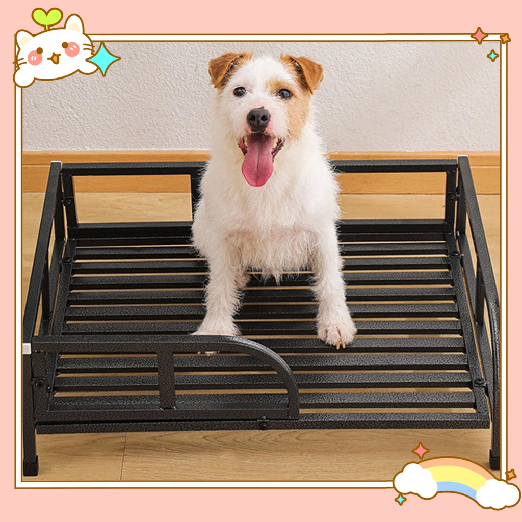 Dog Bed with Rails Comfortable Breathable Medium Dogs Floor Standing Pet Bed Elevated Pet Bed Small Medium Dog Indoor Cats