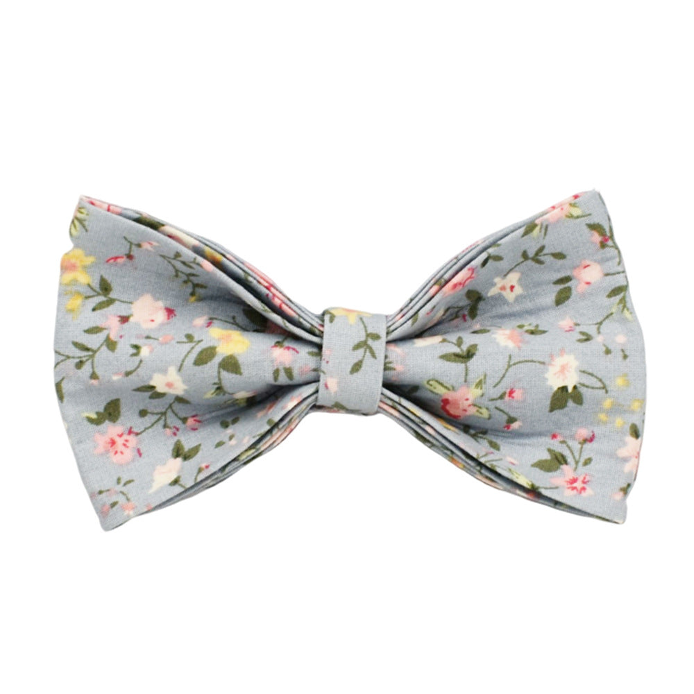 Blue Floral Polyester Cotton Collar With Dog Collar - Get It for Your Pets