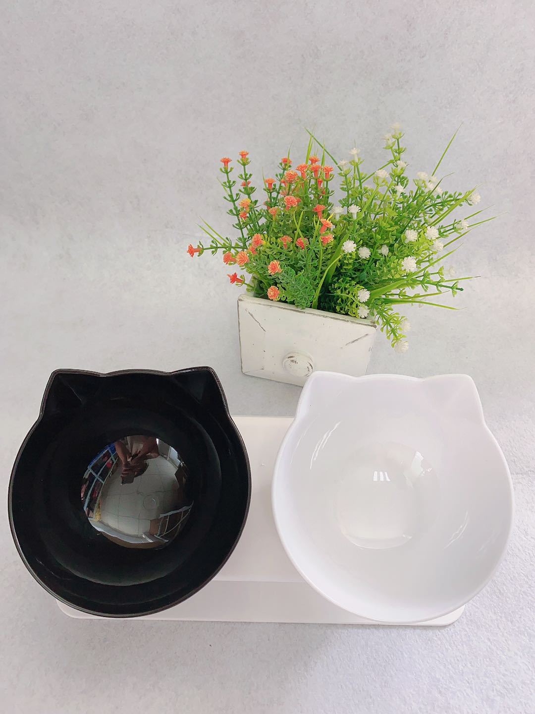 Cat Double Bowl Cat Food Bowl Protects Cervical Vertebra - Get It for Your Pets - Pet Store