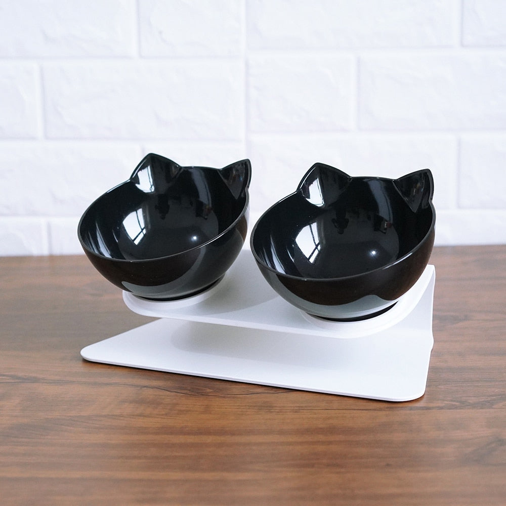 Cat Double Bowl Cat Food Bowl Protects Cervical Vertebra - Get It for Your Pets - Pet Store