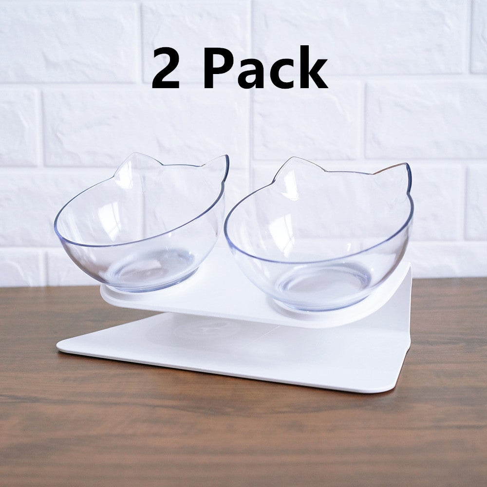 Cat Double Bowl Cat Food Bowl Protects Cervical Vertebra - Get It for Your Pets - Pet Store