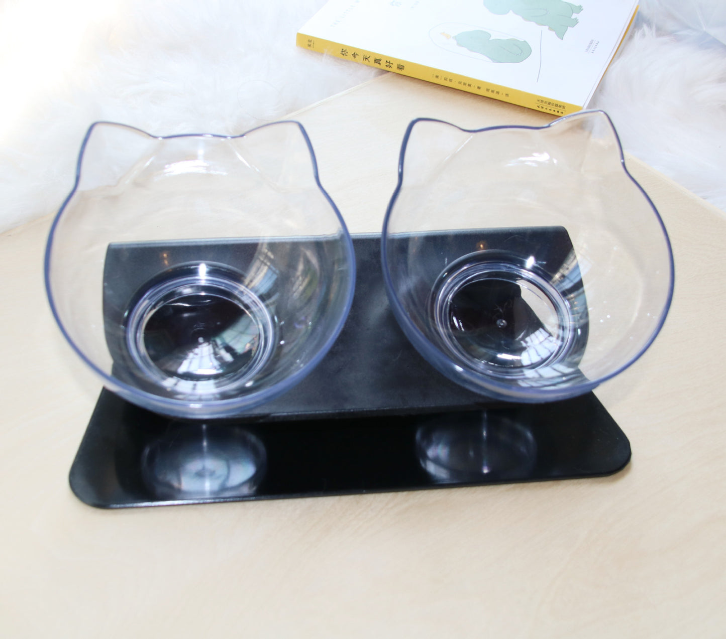 Cat Double Bowl Cat Food Bowl Protects Cervical Vertebra - Get It for Your Pets - Pet Store