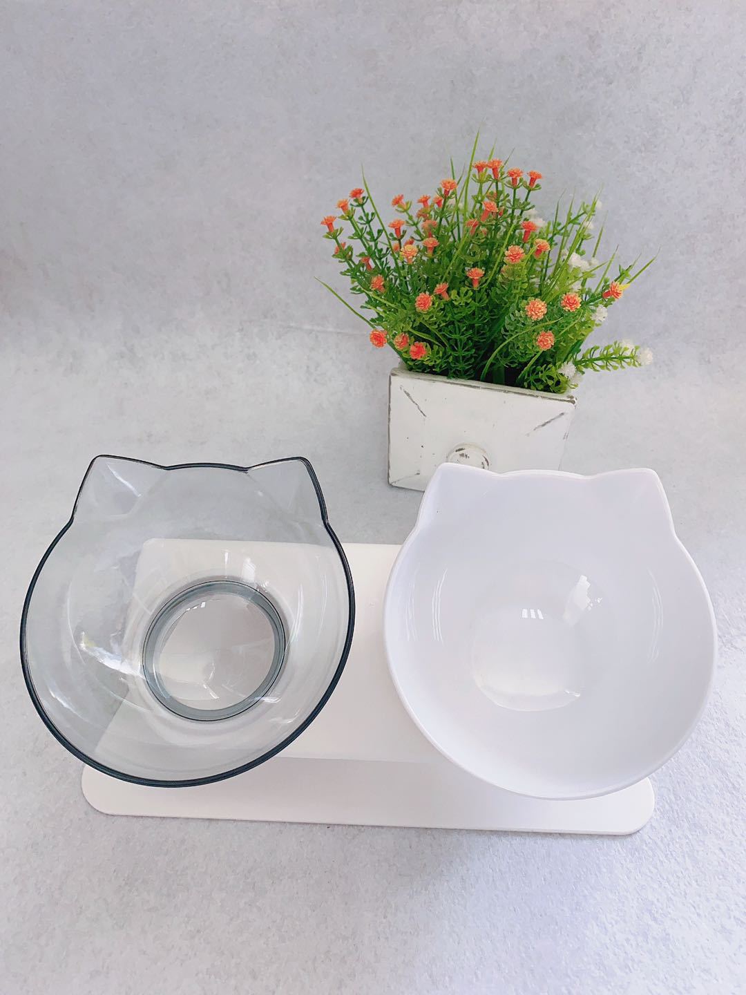 Cat Double Bowl Cat Food Bowl Protects Cervical Vertebra - Get It for Your Pets - Pet Store