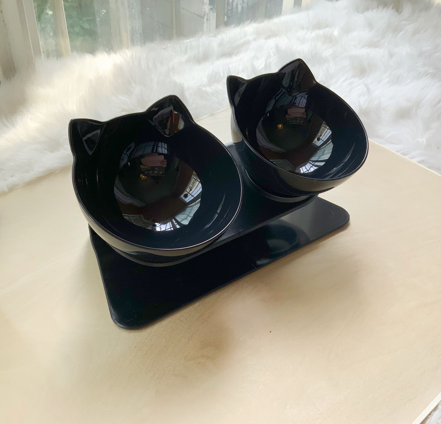 Cat Double Bowl Cat Food Bowl Protects Cervical Vertebra - Get It for Your Pets - Pet Store