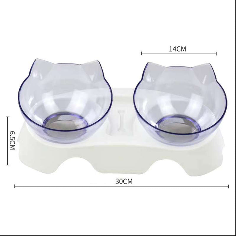 Cat Double Bowl Cat Food Bowl Protects Cervical Vertebra - Get It for Your Pets - Pet Store