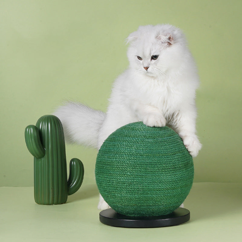 Cat Scratching Ball Board Toy Cactus Shape Scratch Sisal Post - Get It for Your Pets