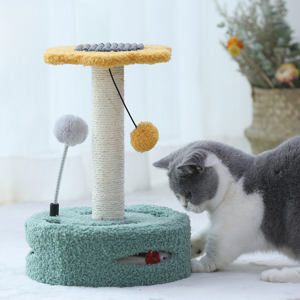 Cat Tree Multifunctional Scraping Rod Cat Teasing Pet Toy - Get It for Your Pets