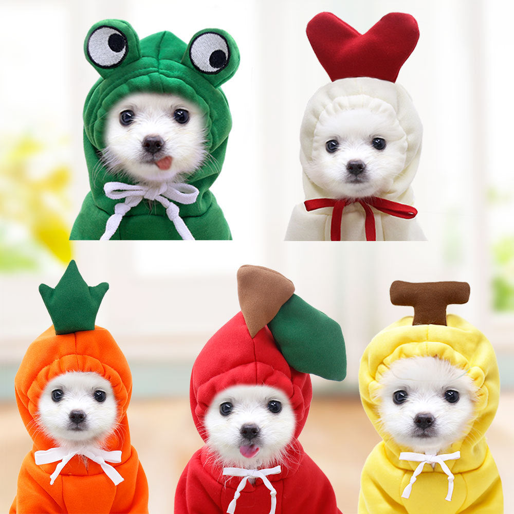 Cute Fruit Dog Clothes For Small Dogs Hoodies Winter Warm Fleece Pet Clothing Puppy Cat Costume Coat For French Chihuahua Outfit - Get It for Your Pets - Pet Store