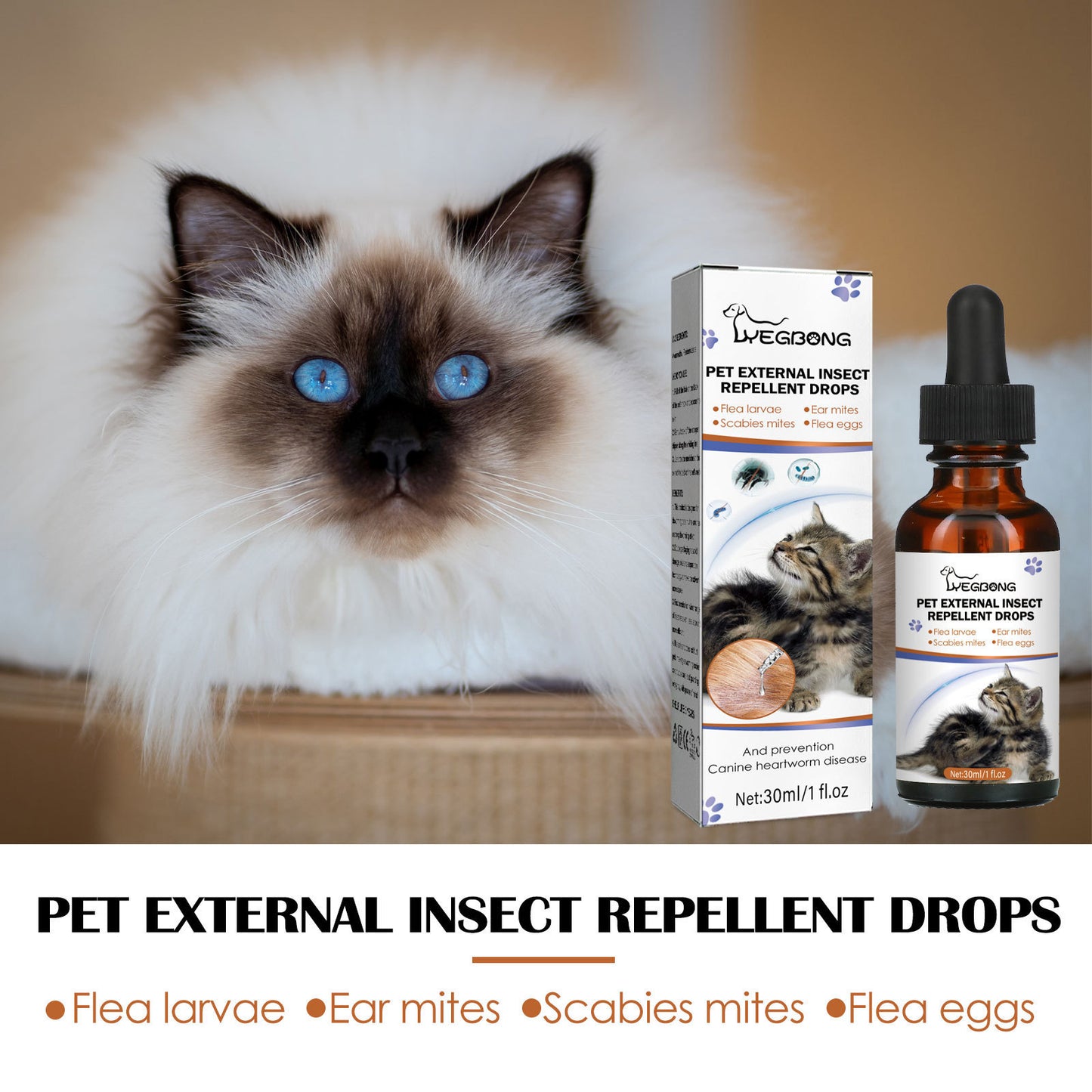 Dog Cat Drops Spray Cleaning Remove Lice Tick Flea - Get It for Your Pets