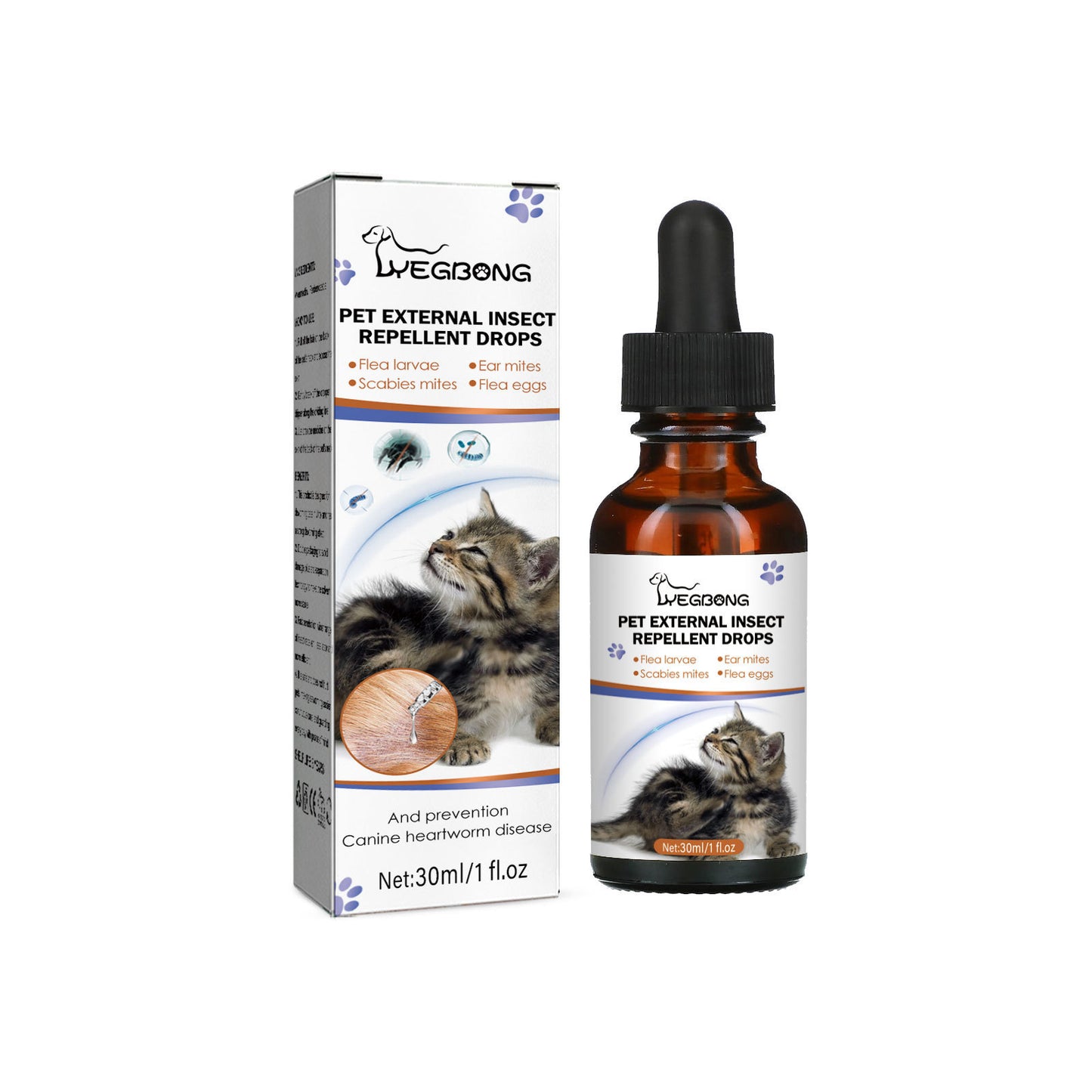 Dog Cat Drops Spray Cleaning Remove Lice Tick Flea - Get It for Your Pets