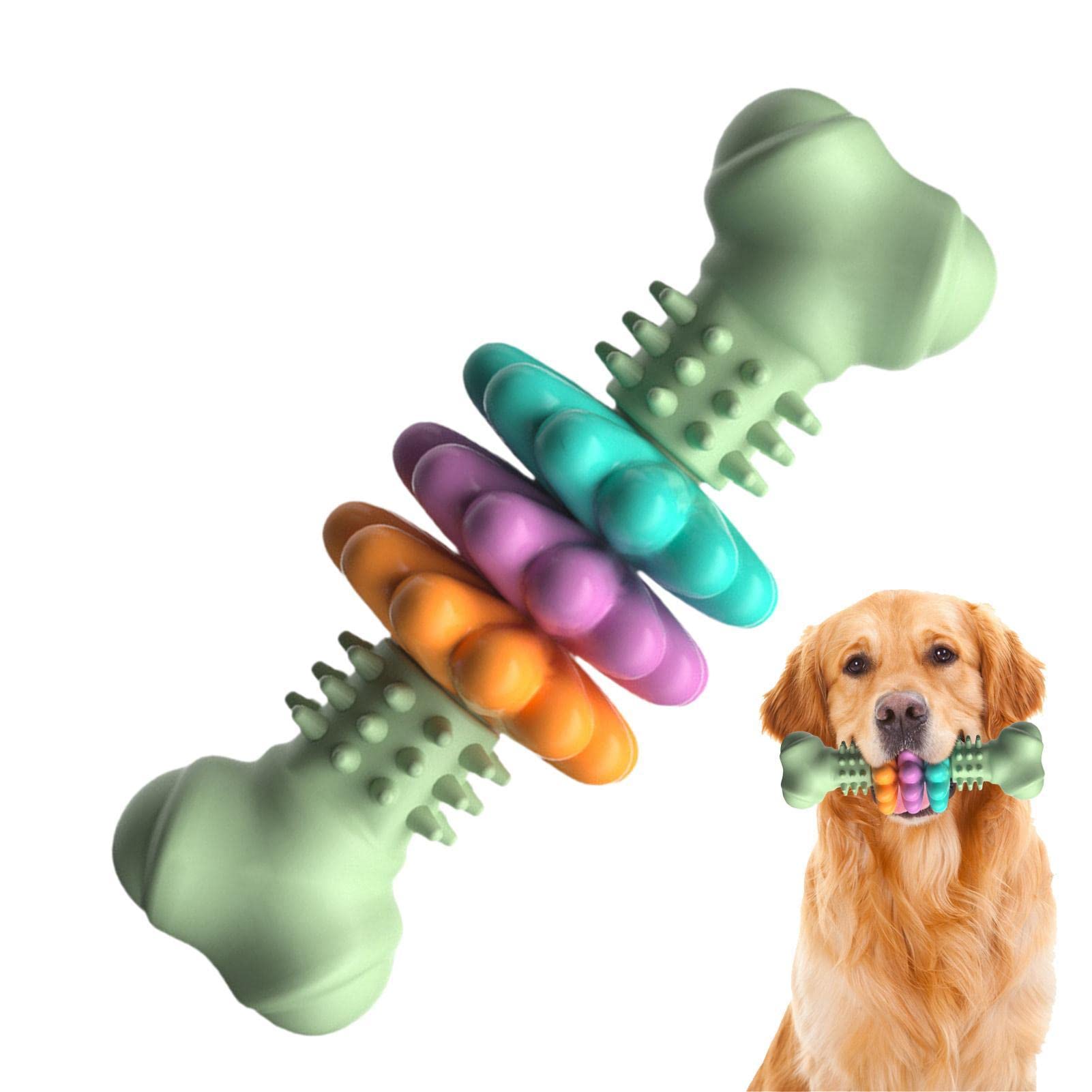 Dog Chew Toy Dog Bone Type  Dogs Teeth Cleaning Toys Indestructible TPR Bone Chewing Bite Resistant Teething Toys  Pet Products - Get It for Your Pets