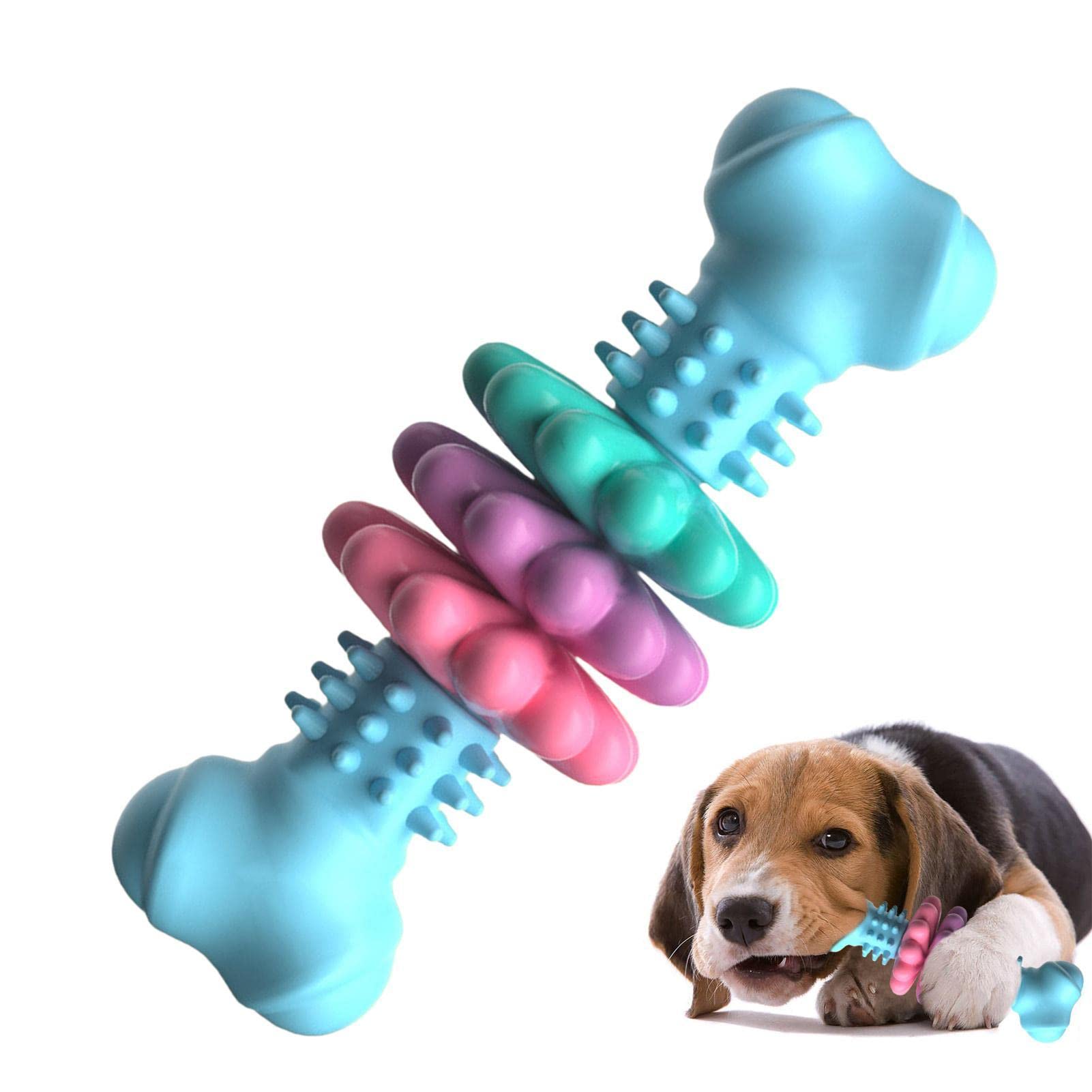 Dog Chew Toy Dog Bone Type  Dogs Teeth Cleaning Toys Indestructible TPR Bone Chewing Bite Resistant Teething Toys  Pet Products - Get It for Your Pets