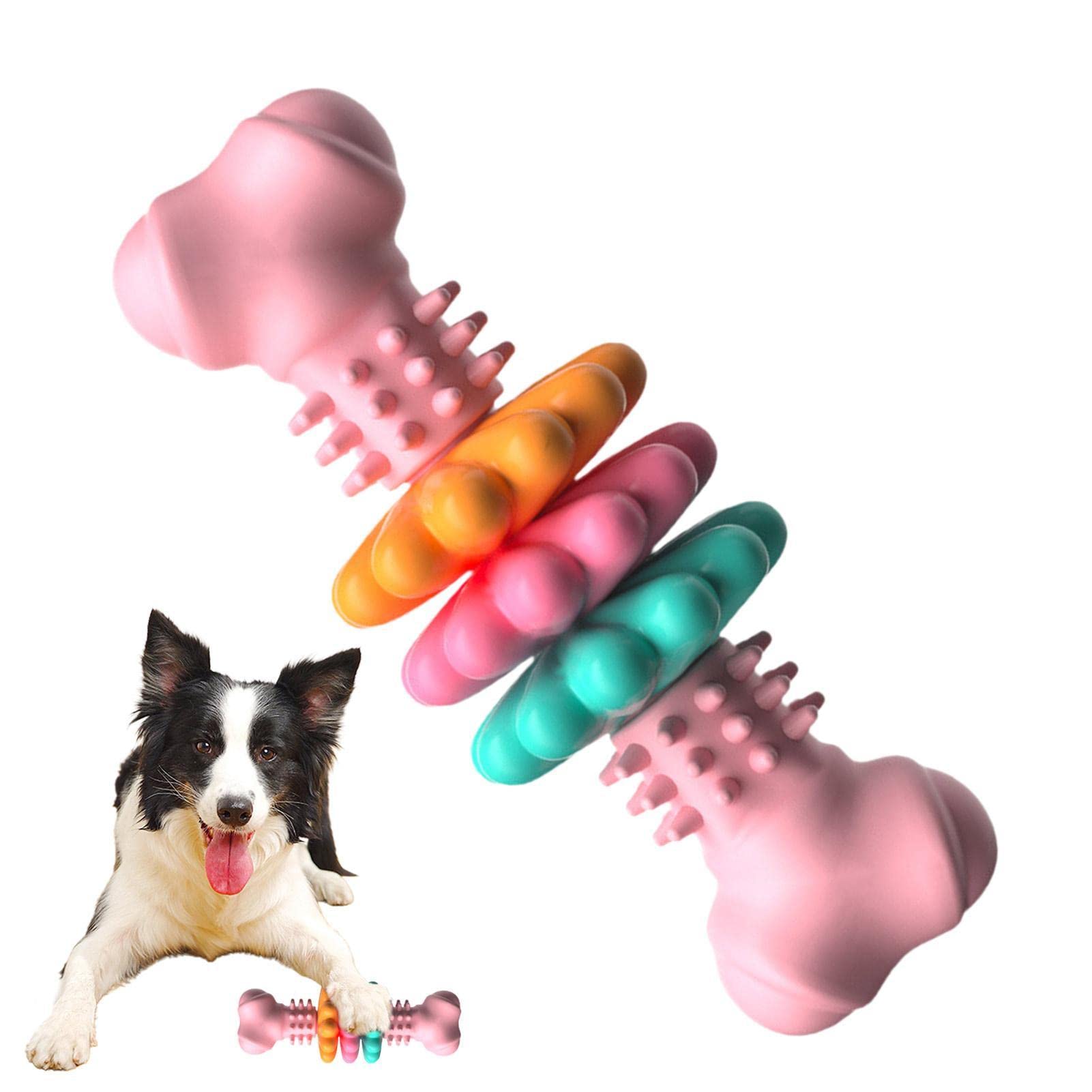 Dog Chew Toy Dog Bone Type  Dogs Teeth Cleaning Toys Indestructible TPR Bone Chewing Bite Resistant Teething Toys  Pet Products - Get It for Your Pets