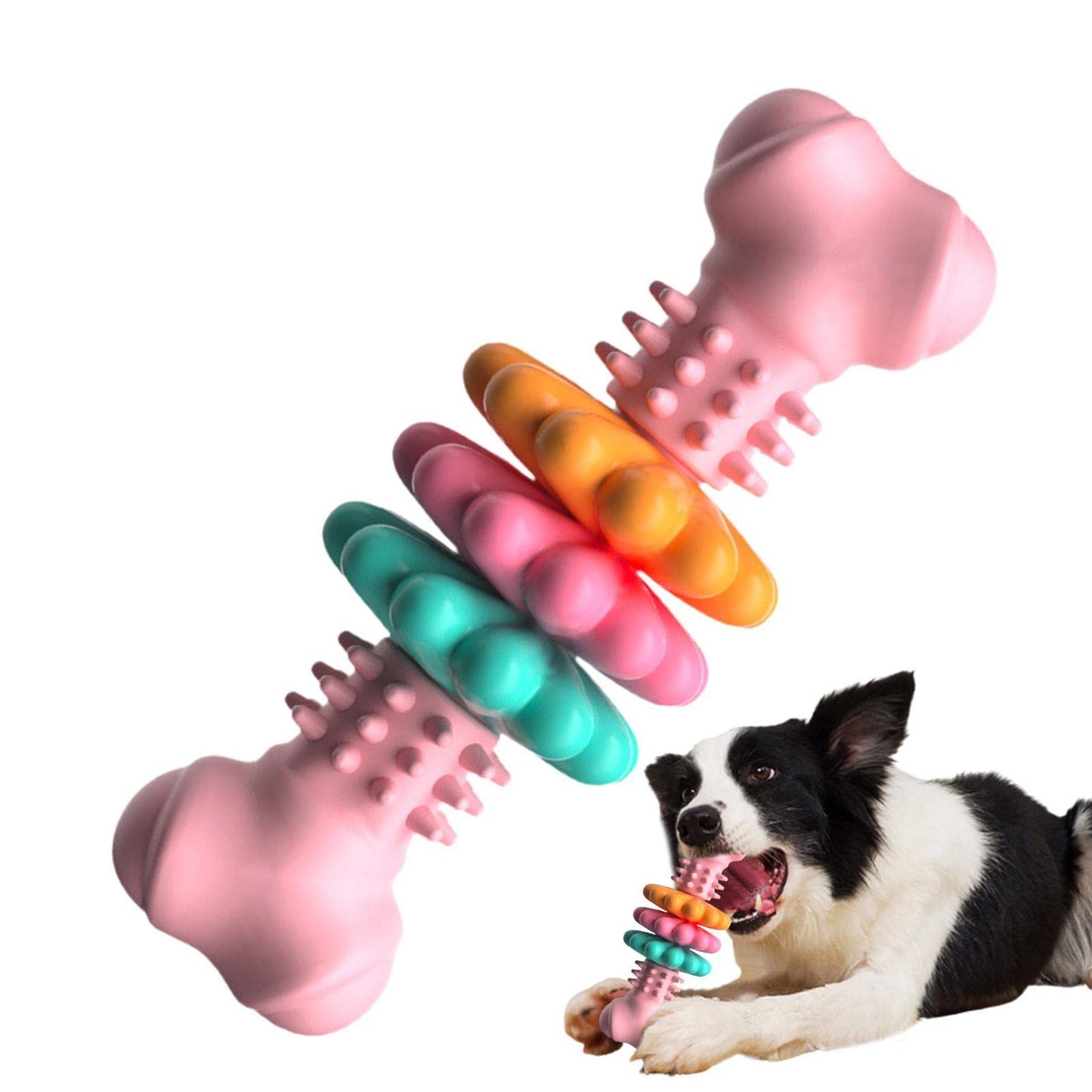 Dog Chew Toy Dog Bone Type  Dogs Teeth Cleaning Toys Indestructible TPR Bone Chewing Bite Resistant Teething Toys  Pet Products - Get It for Your Pets