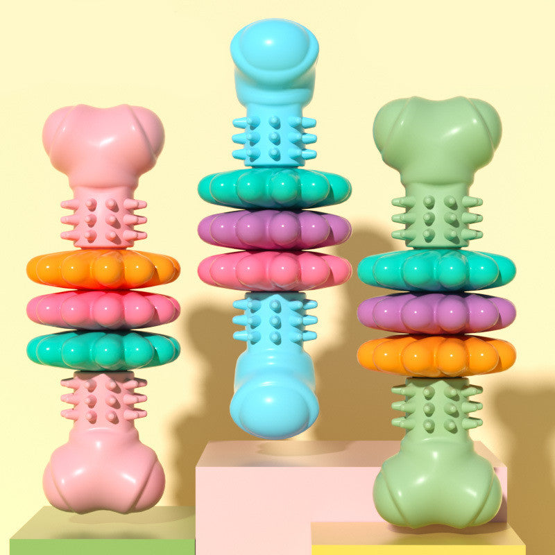 Dog Chew Toy Dog Bone Type  Dogs Teeth Cleaning Toys Indestructible TPR Bone Chewing Bite Resistant Teething Toys  Pet Products - Get It for Your Pets