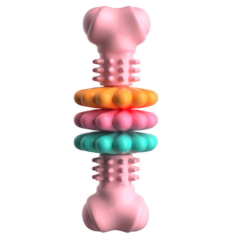Dog Chew Toy Dog Bone Type  Dogs Teeth Cleaning Toys Indestructible TPR Bone Chewing Bite Resistant Teething Toys  Pet Products - Get It for Your Pets
