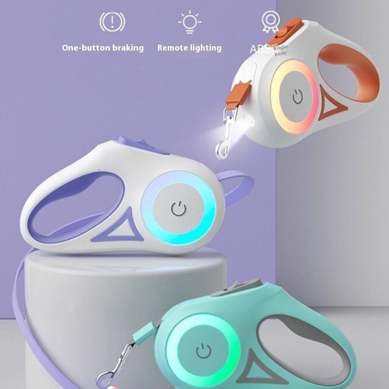 Dog Leash Retractable Leash And Dog Collar Spotlight Automatic Pet Dog Cat Traction Rope For Small Medium Dogs Pet Product - Get It for Your Pets
