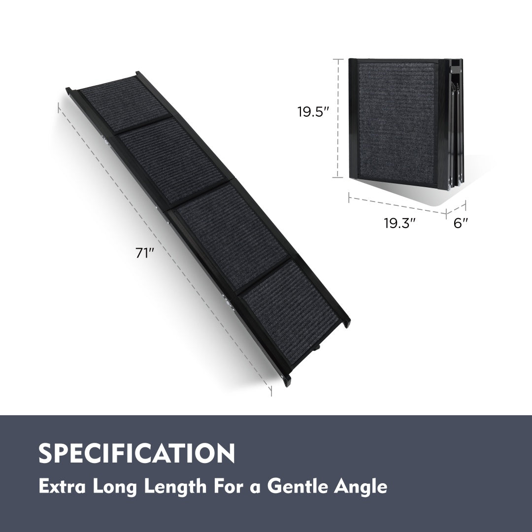 Dog Ramp For Car 71 Long  19.5 Wide Portable Dog Ramps For Large Dogs With Non-Slip Rug Surface Dog Car Ramp For SUV Car  Truck, Folding Dog Ramp Up To 250LBS - Get It for Your Pets - Pet Store