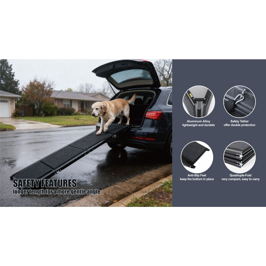 Dog Ramp For Car 71 Long  19.5 Wide Portable Dog Ramps For Large Dogs With Non-Slip Rug Surface Dog Car Ramp For SUV Car  Truck, Folding Dog Ramp Up To 250LBS - Get It for Your Pets - Pet Store