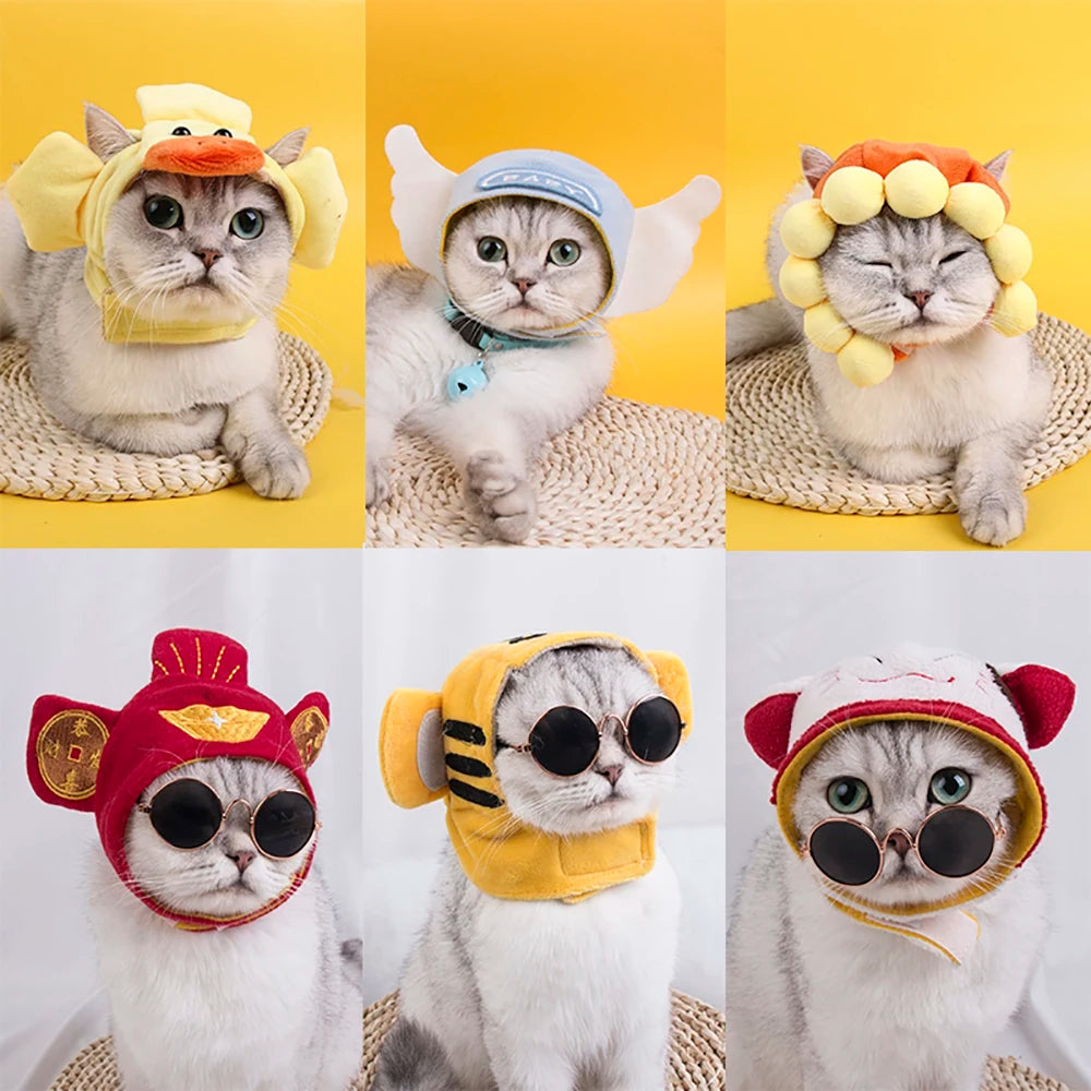 Hat for a Cat Hats for Dogs Accessories Cosplay Cat Costume Kawaii Cute Dog Hat Funny Pet Prodcuts for Bulldog Chihuahua Kitten