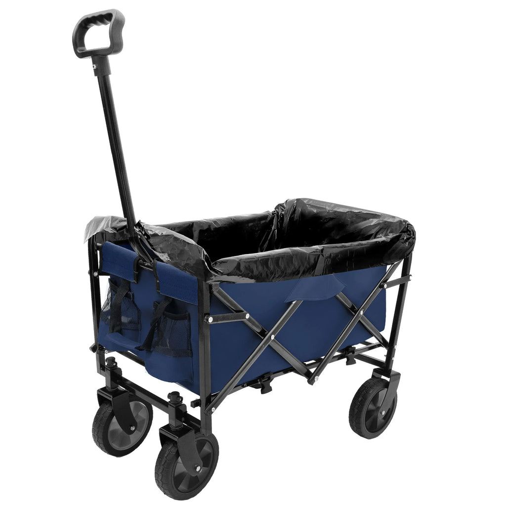 DB Lightweight Portable Collapsible Foldable Wagon Cart Heavy Duty Utility & Grocery Cart for Camping & Shopping Beach Wagon
