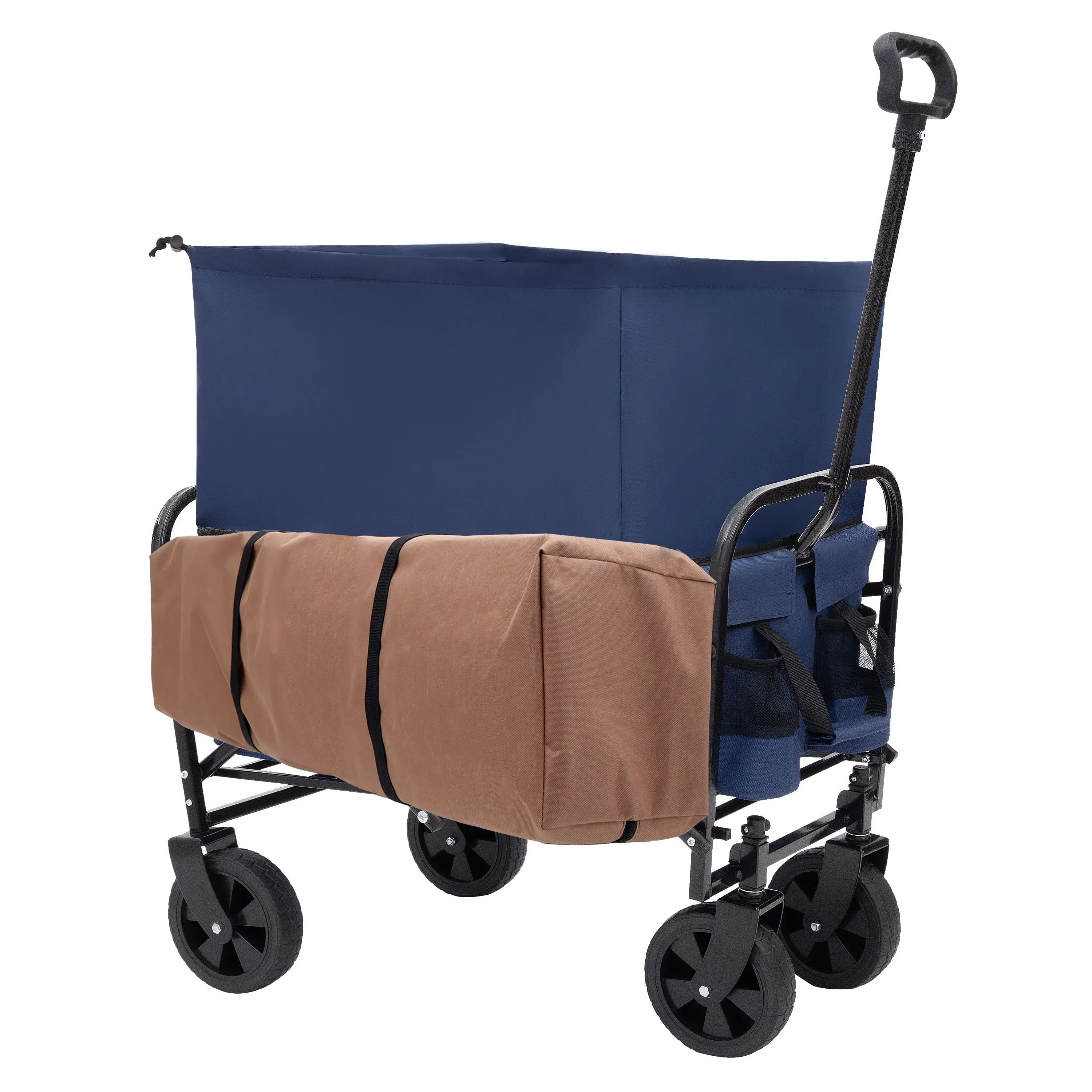DB Lightweight Portable Collapsible Foldable Wagon Cart Heavy Duty Utility & Grocery Cart for Camping & Shopping Beach Wagon