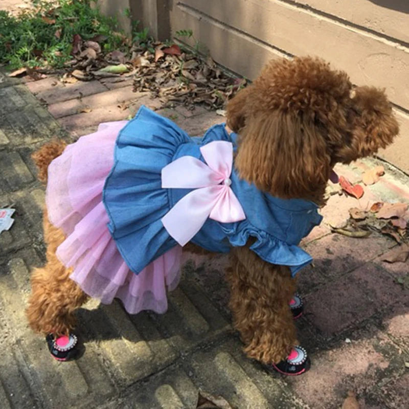 Denim Sphynx Cat Dress Skirt Summer Girl Female Pet Clothes for Cats Gotas Kitten Garfield Dresses mascotas Costume Dog Clothing