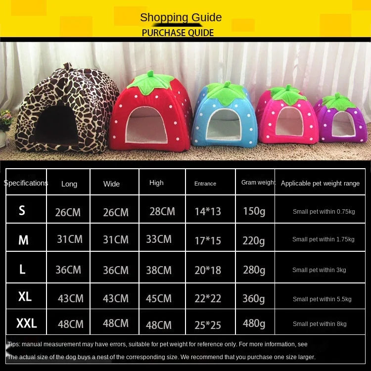 Cute Dog and Cat Supplies - Soft Pink Washable Cushion Baskets, Warm Bed House for Puppy, Rabbit Home, Kennel