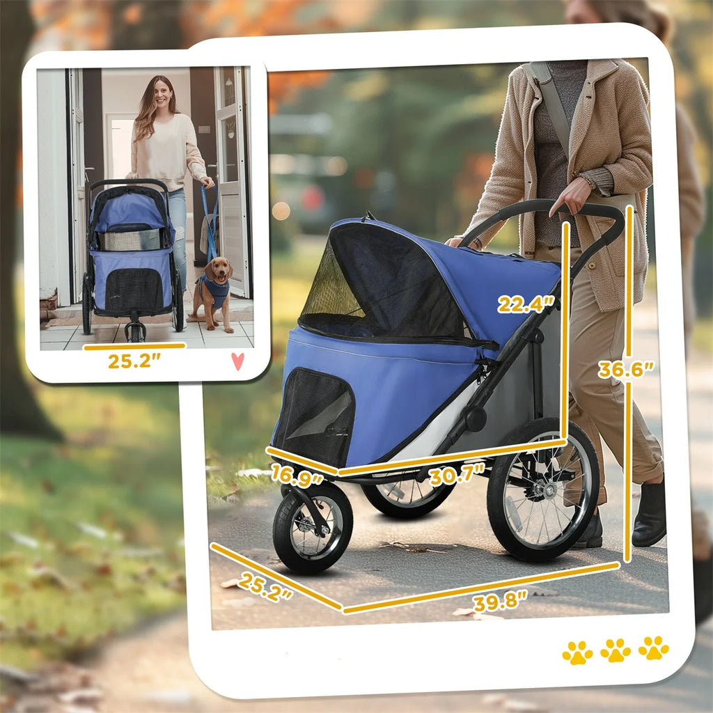 Foldable Dog Stroller Convenient Pet Stroller with Key Features