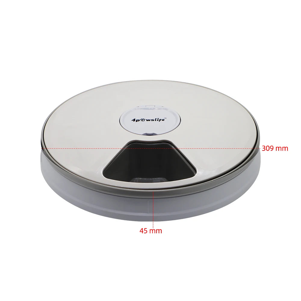Automatic Feeder Pet Dog Round Timing Feeder 6 Meals 6 Grids Cat Dog Electric Dry Food Dispenser 24 Hours Feed Pet Supplies