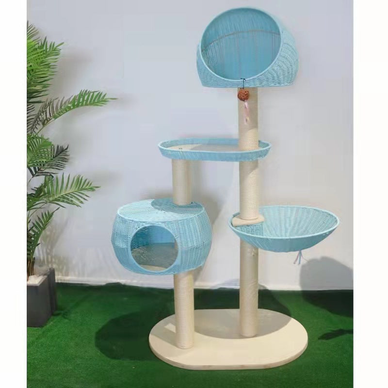 Integrated Multi Layer Solid Wood Cat Tree - Get It for Your Pets