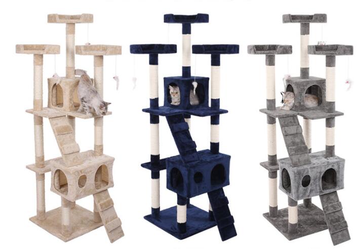 Large Cat Climbing Frame Toy Grab Column Grinding Claw Multi-layer Jumping Platform - Get It for Your Pets