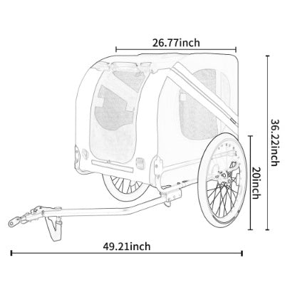 Large Folding Bike Trailer For Dogs  120LB Capacity All-Terrain Pet Carrier, Durable Steel Frame For Cycling, Jogging, Camping  Outdoor Adventures - Get It for Your Pets - Pet Store