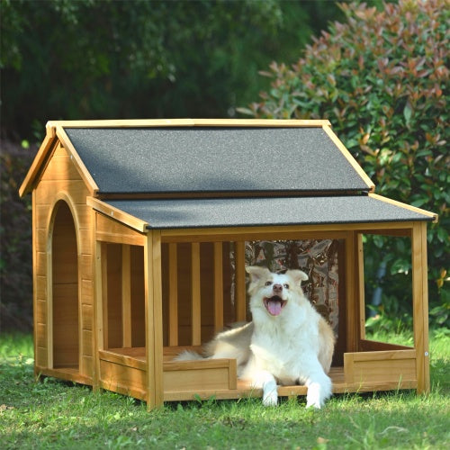 Large Wooden Dog House With Porch - Get It for Your Pets - Pet Store