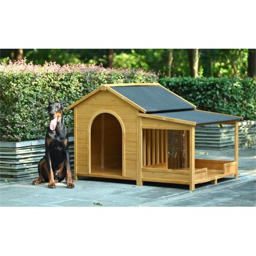 Large Wooden Dog House With Porch - Get It for Your Pets - Pet Store
