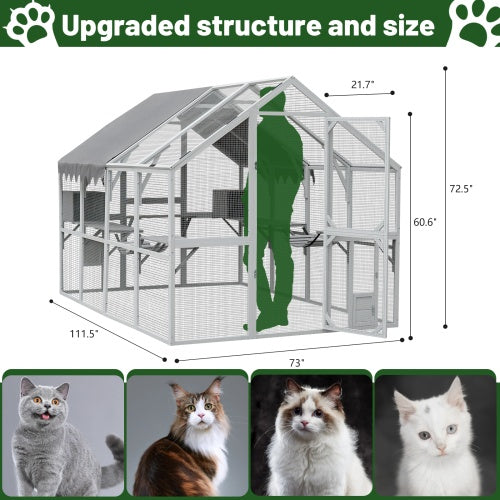 Outdoor Cat Room Cat Fence 110 Large Kitten Play Fence With Platform - Get It for Your Pets - Pet Store