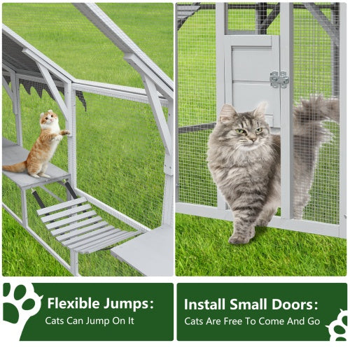 Outdoor Cat Room Cat Fence 110 Large Kitten Play Fence With Platform - Get It for Your Pets - Pet Store