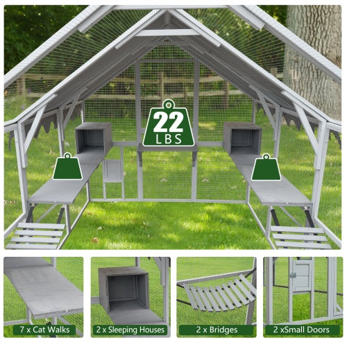 Outdoor Cat Room Cat Fence 110 Large Kitten Play Fence With Platform - Get It for Your Pets - Pet Store